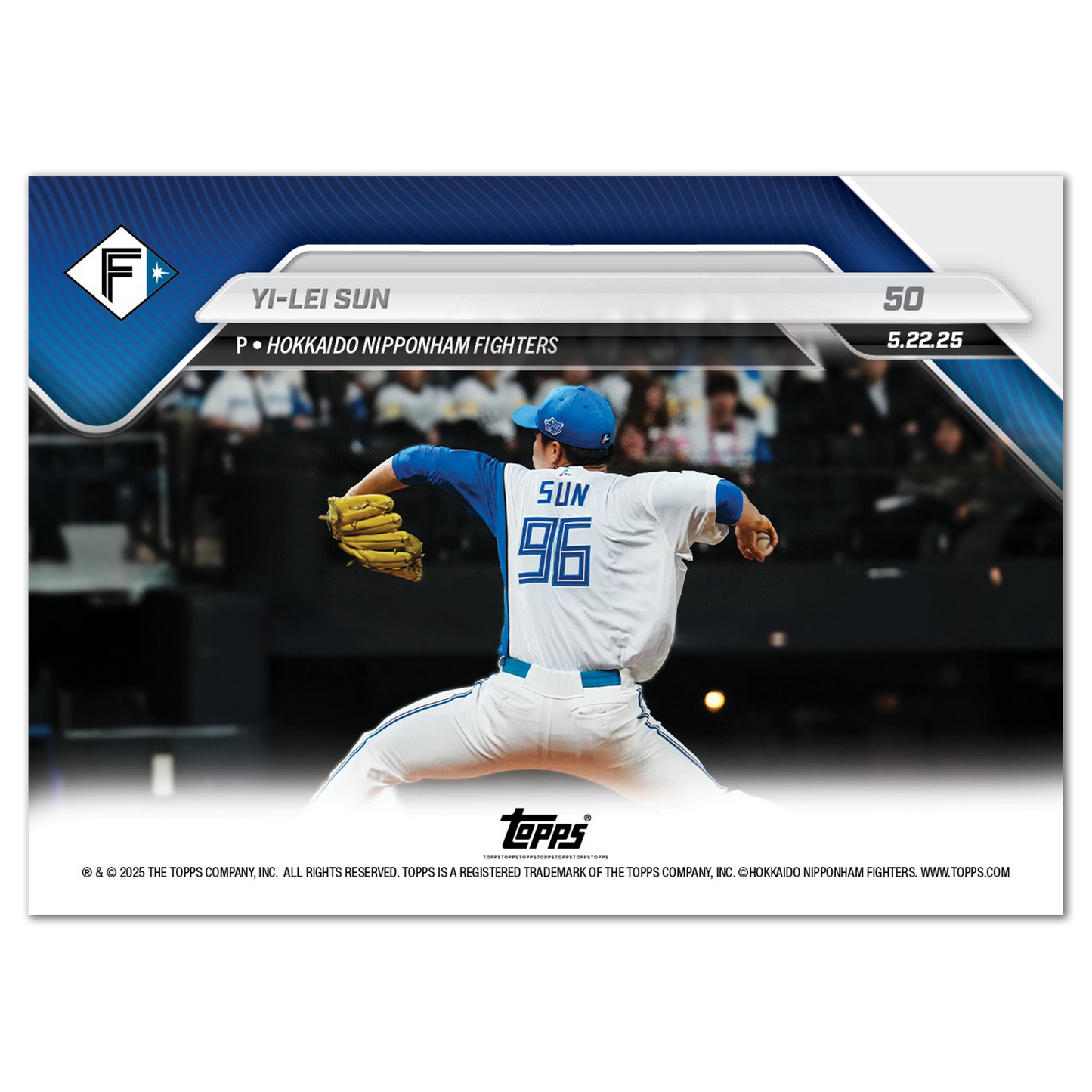 YI-LEI SUN - 2025 NPB Topps NOW® Card 50