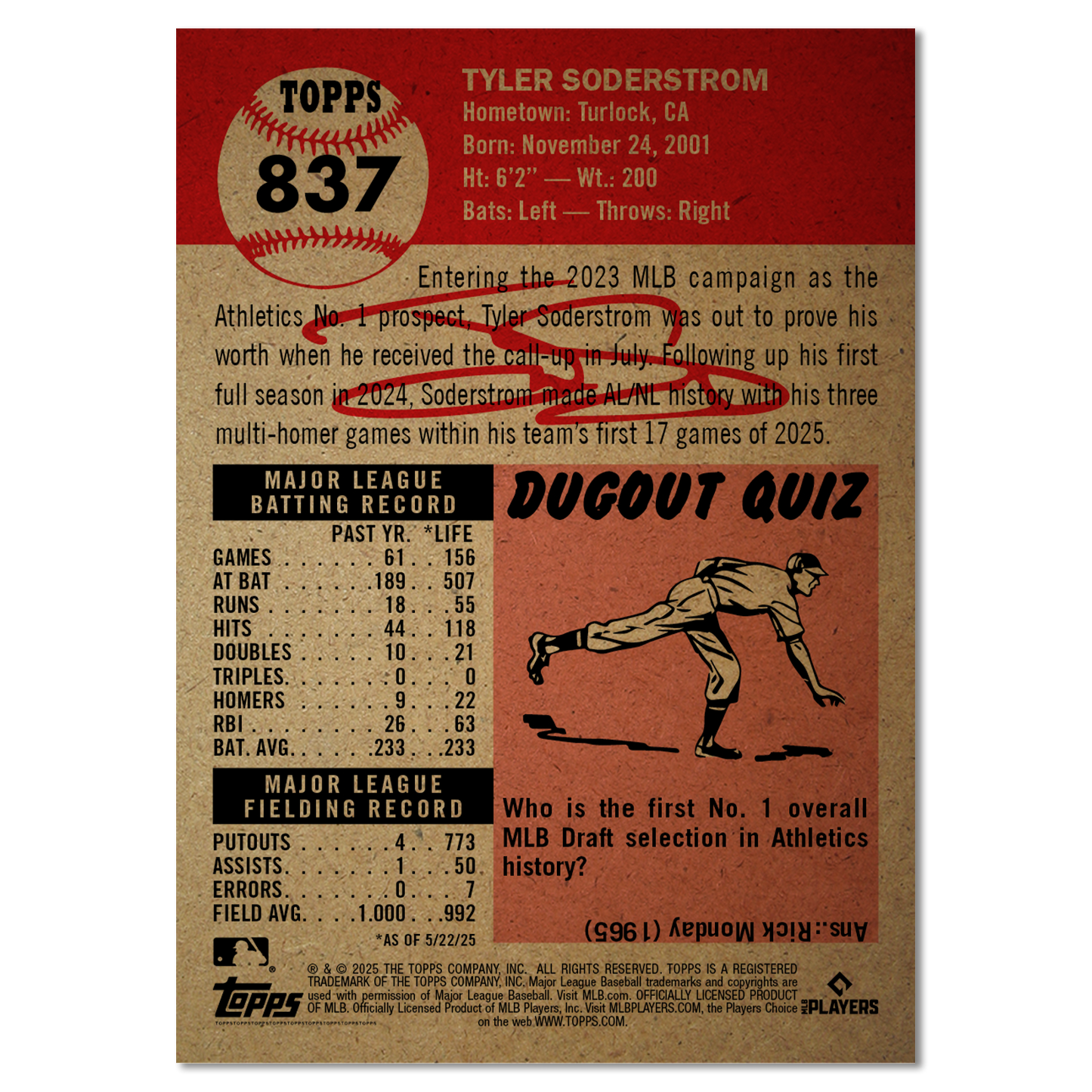 Tyler Soderstrom - MLB Living Set® - Card 837