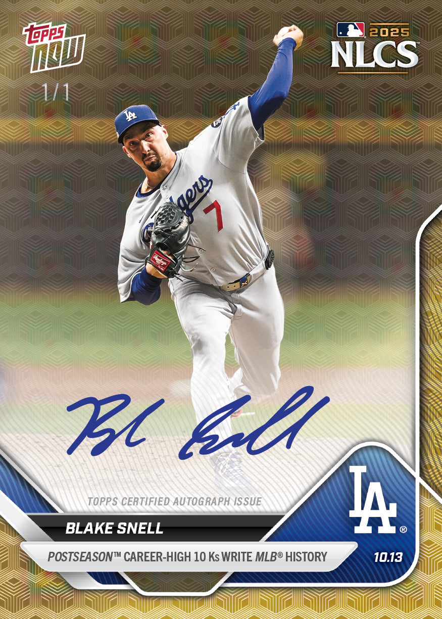 Blake Snell - 2025 MLB Topps NOW® - Card 867