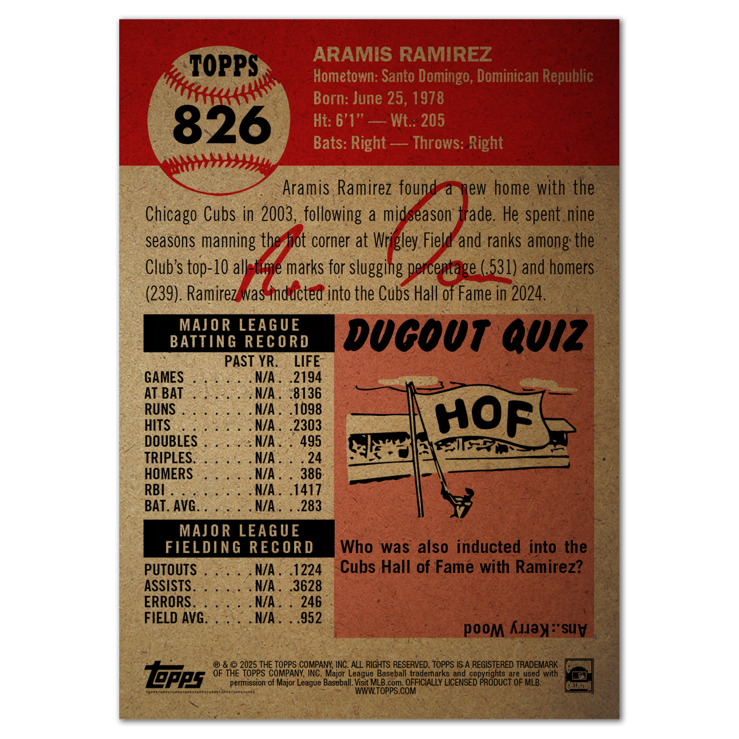 Aramis Ramirez - MLB Living Set® - Card 826